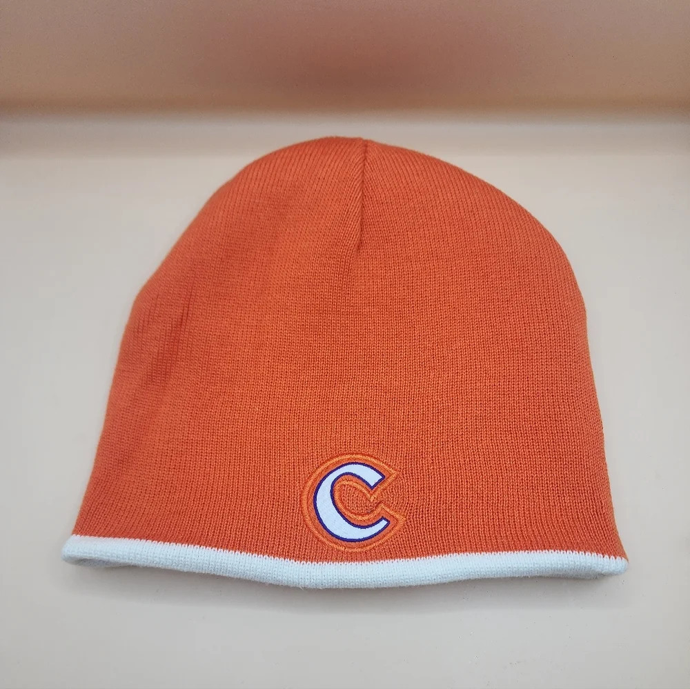 Clemson Tigers Reversible Beanie Hat Orange White Top Of The World - Picture 4 of 5